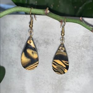 Toxic Marble Raindrop II Clay Earrings